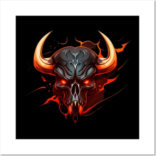 Bull skull Posters and Art